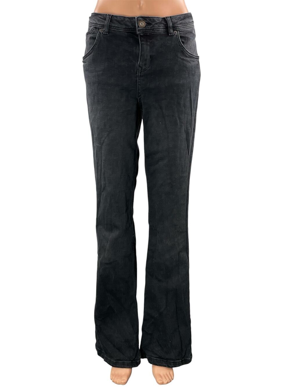 Urban Outfitters BDG Women's Black Washed High Rise Flared Denim Jeans Size 34W